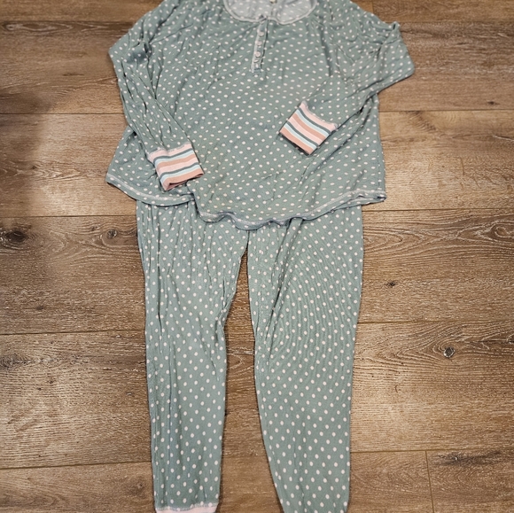 Matilda Jane Green Polka Dot Pajama Set - Picture 3 of 6